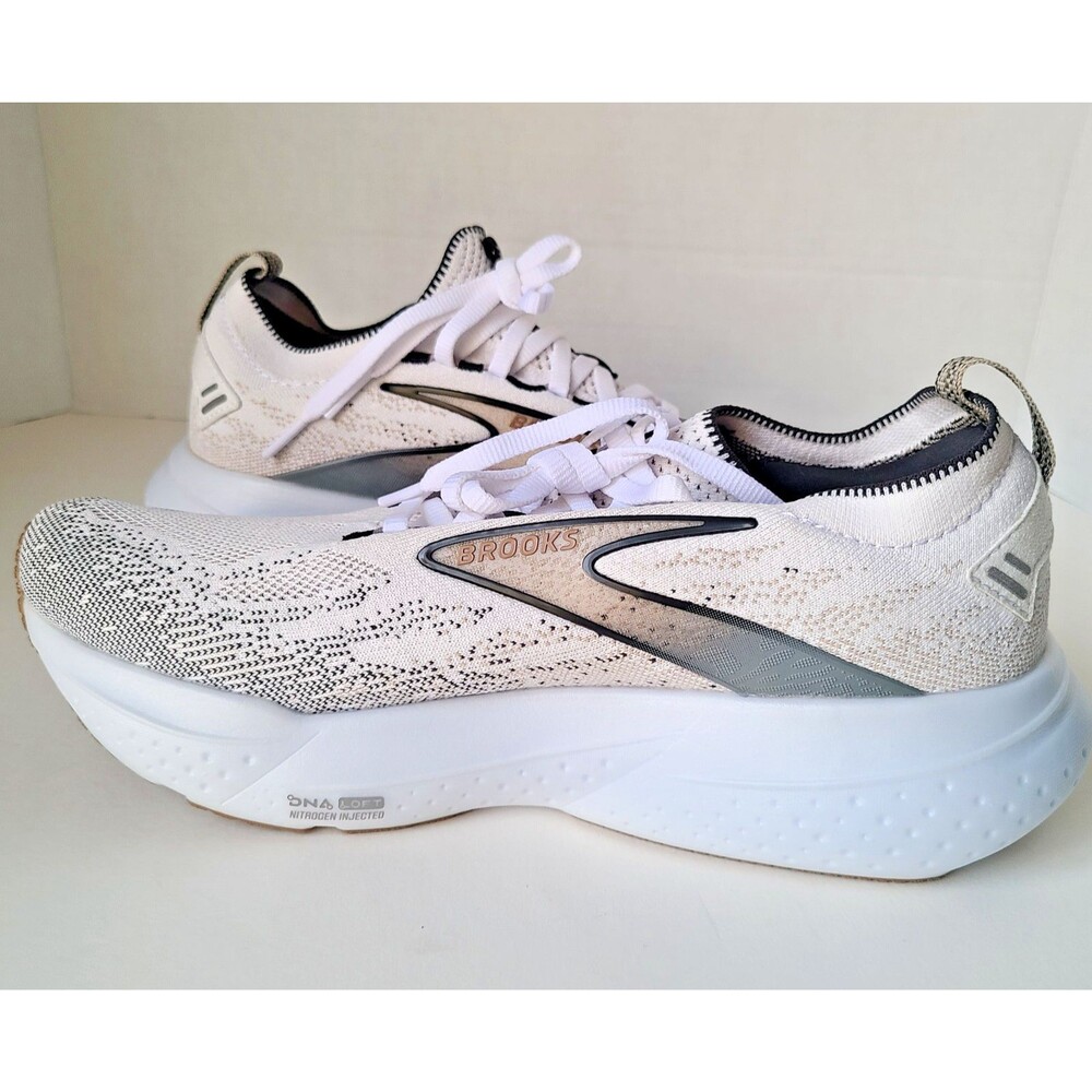 Brooks Glycerin 21 StealthFit Running Shoes Women's 9.5 B White Gray NWOB - Picture 8 of 14